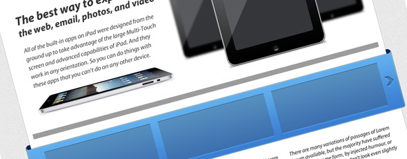 PS设计一个苹果iPad产品的网页制作教程_360问答